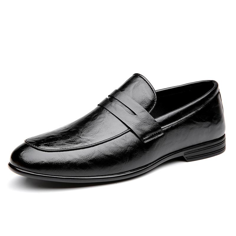 Fashion Designer New Men's Pointed Black Wedding Driving Shoes Male Penny Loafers Formal Dress Footwear Zapatos Hombre