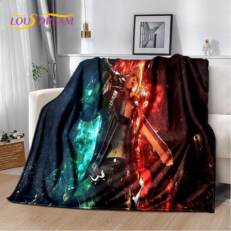 3D D-Devil May Cry DMC Game Gamer Soft Plush Blanket,Flannel Blanket Throw Blanket for Living Room Bedroom Bed Sofa Picnic Cover