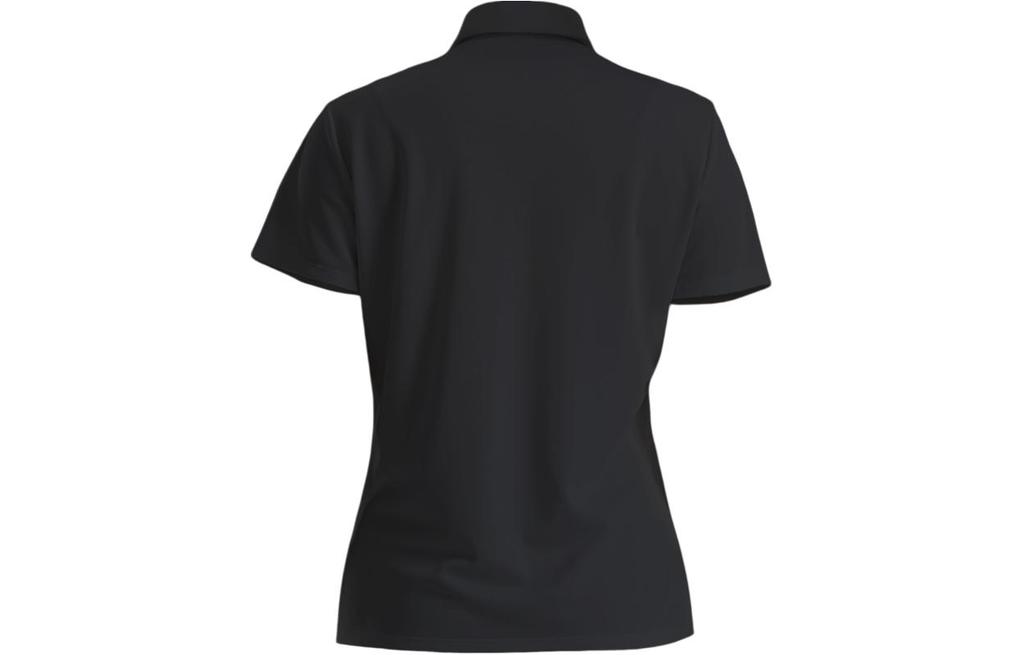 Adidas Polo Shirts Women's Black Polo Collar Moderate Straight Fit