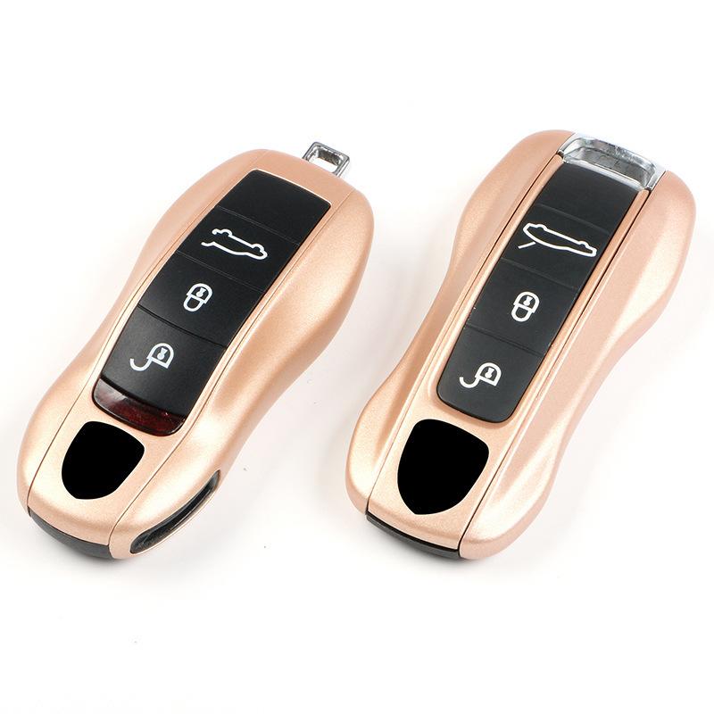Applicable To Porsche Solid Color Neodymium Gold Key Case Cayenne Macan718Taycan911 Paramela Kaman