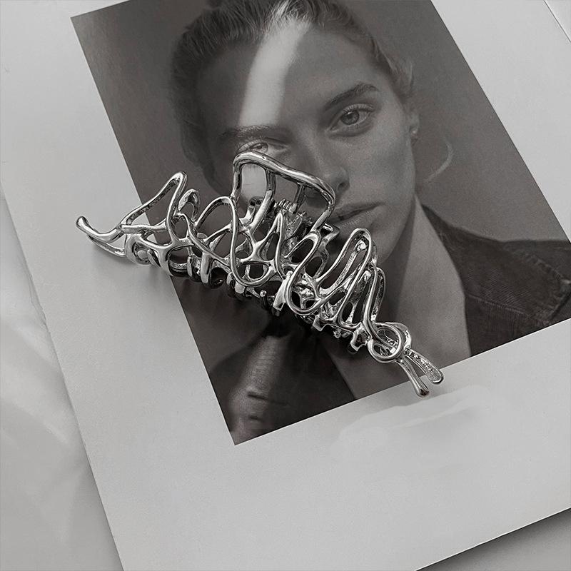 Vintage Metall Perle Rose Blume Greifspange Damen Elegant Pferdeschwanz Zopf Krabbe Haarspange Mode Mädchen Haar Greifer Haaraccessoires