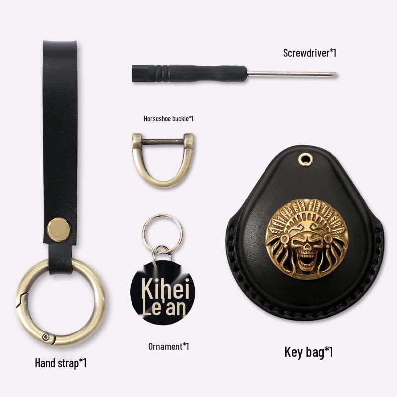 Harley Key Bag for 22 Models: X48 Induction Start Keychain, Key 114 Glider Motorcycle Copper Label Key Cover