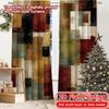 Set Of 2 Flat Printing Curtains Without Rod Abstract Color Blocks Design Holiday April Fools Is Day Printed Versatile Curtain Polyester