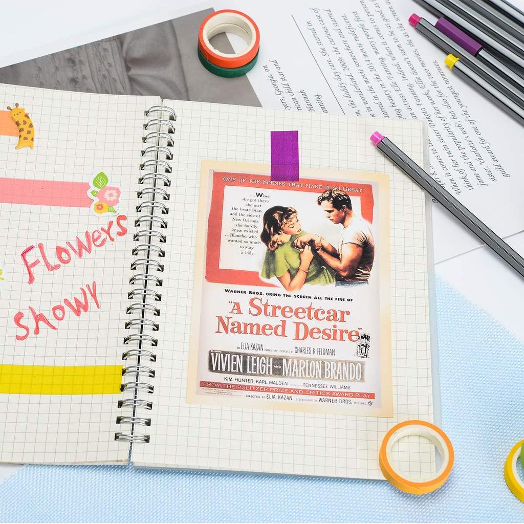 40pcs Rainbow Color Paper Washi Tape Set 7.5mm Lace Decoration Masking Tapes Journal Diary Album Stickers