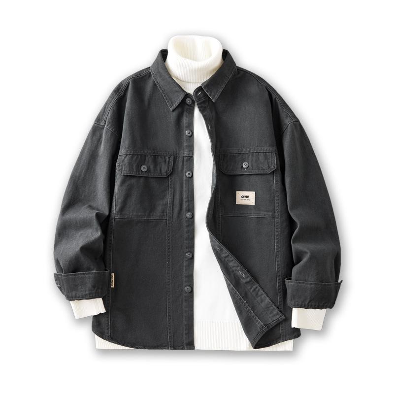 Spring New American Retro Work Shirt Jacket Men's New Loose Long-sleeved Shirt