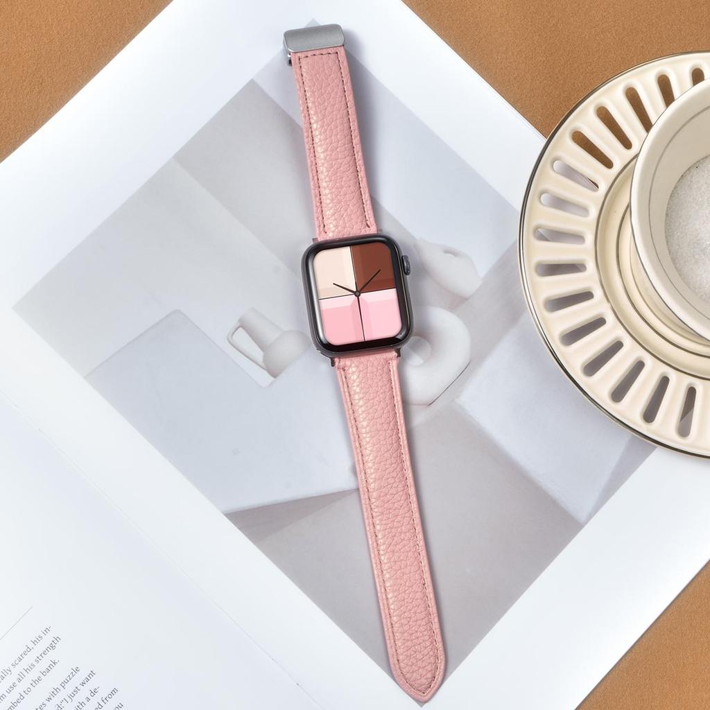 Magnetic Leather Strap for Apple Watch 10 Band 46mm 42mm 44mm 45mm 49mm 40 41mm Bracelet Correa iWatch Series Ultra 5 6 Se 7 8 9