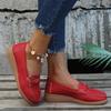 Damen Flache Lederschuhe Sommer Modisch Bequem Elegant Loafer Große Größe Outdoor Freizeitschuhe