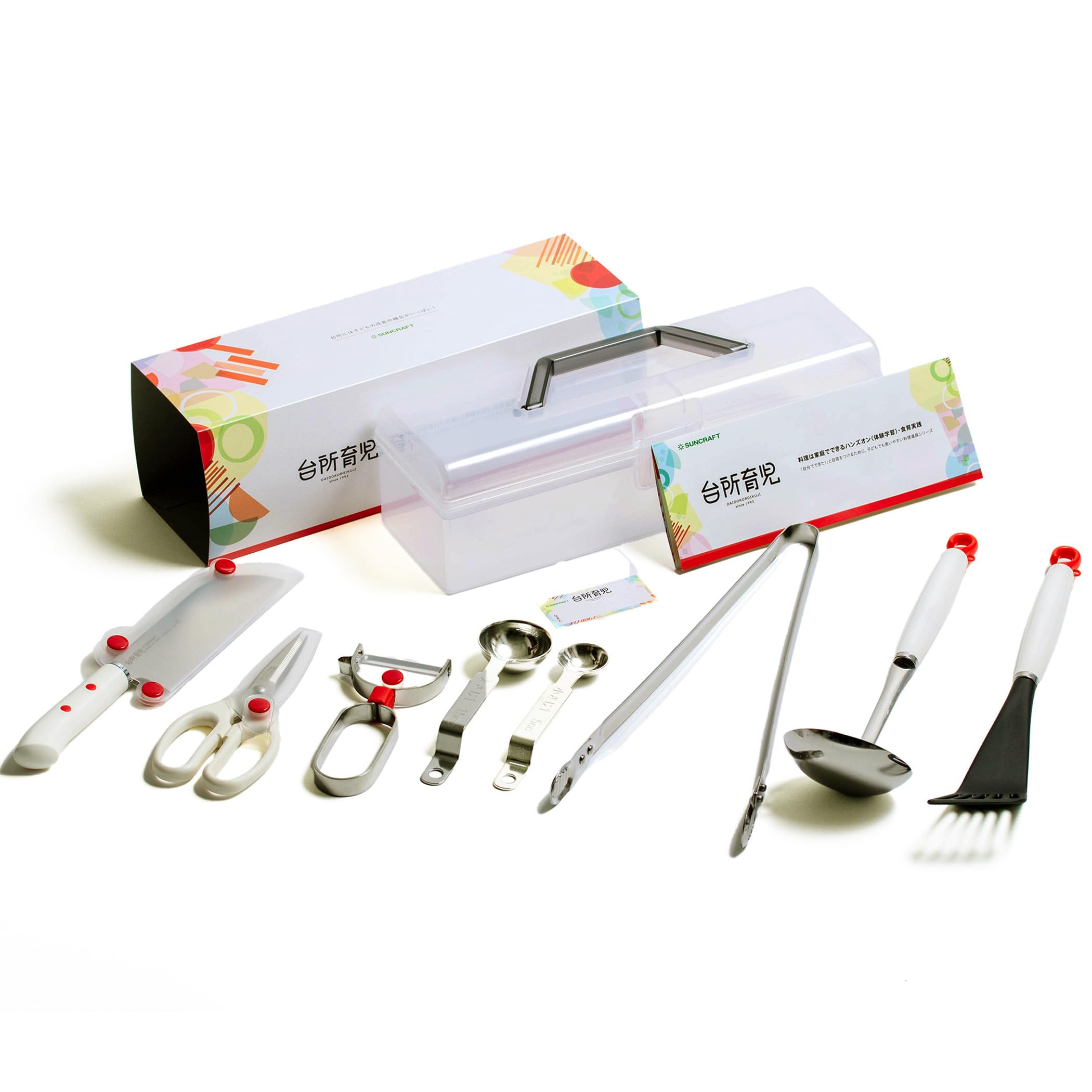 

Suncraft Starter Kitchen Tool Set Made in Kitchen Utensils for Kids 7-Piece (Right-Handed) Japan, Kids, DIG-701 белый