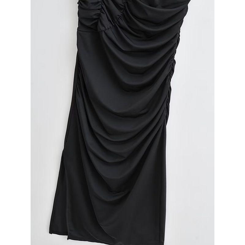 Ur Elegant Elegant Tight Slit Slip Dress