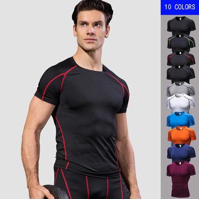 Men's Sports T Shirts Compression Short Sleeve Training Jogging Quick Dry Tops Gym Tops