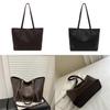 Tote Pu Women Bag With Solid Color Design And Letter Embossing For Everyday