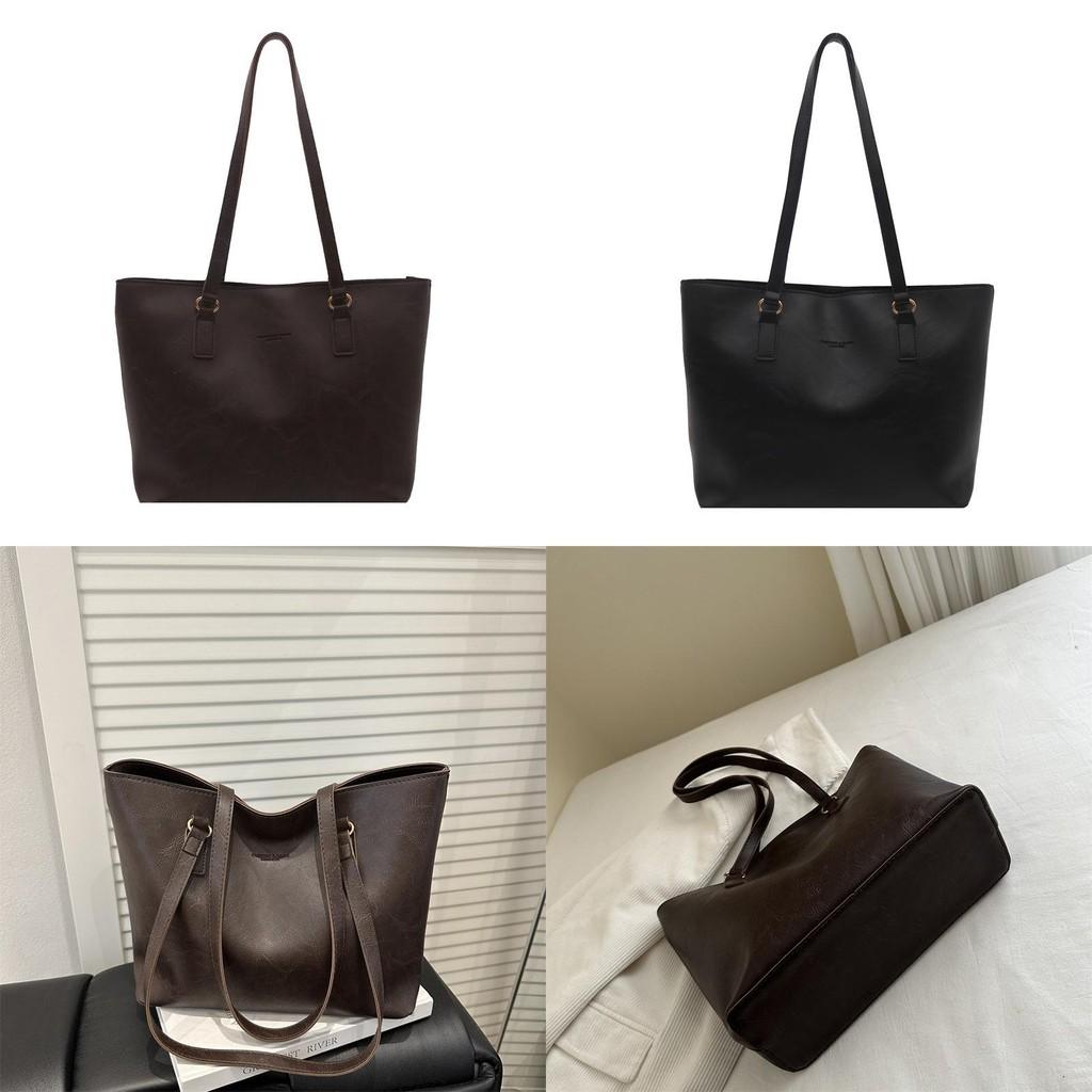 Tote Pu Women Bag With Solid Color Design And Letter Embossing For Everyday