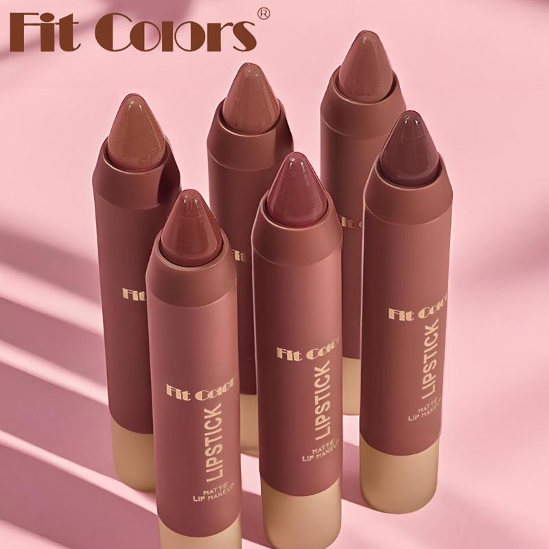 Matte Chocolate Brown Lipstick Crayon Non-stick Cup Lip Liner Pencil Soft Mist Waterproof Creamy Pigmented Lip Outline Contour