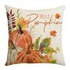 Autumn Pumpkin Maple Leaves Wreath Print Cushion Cover Thanksgiving Decorations Pillow Case Farmhouse Home Decor Pillow Cover