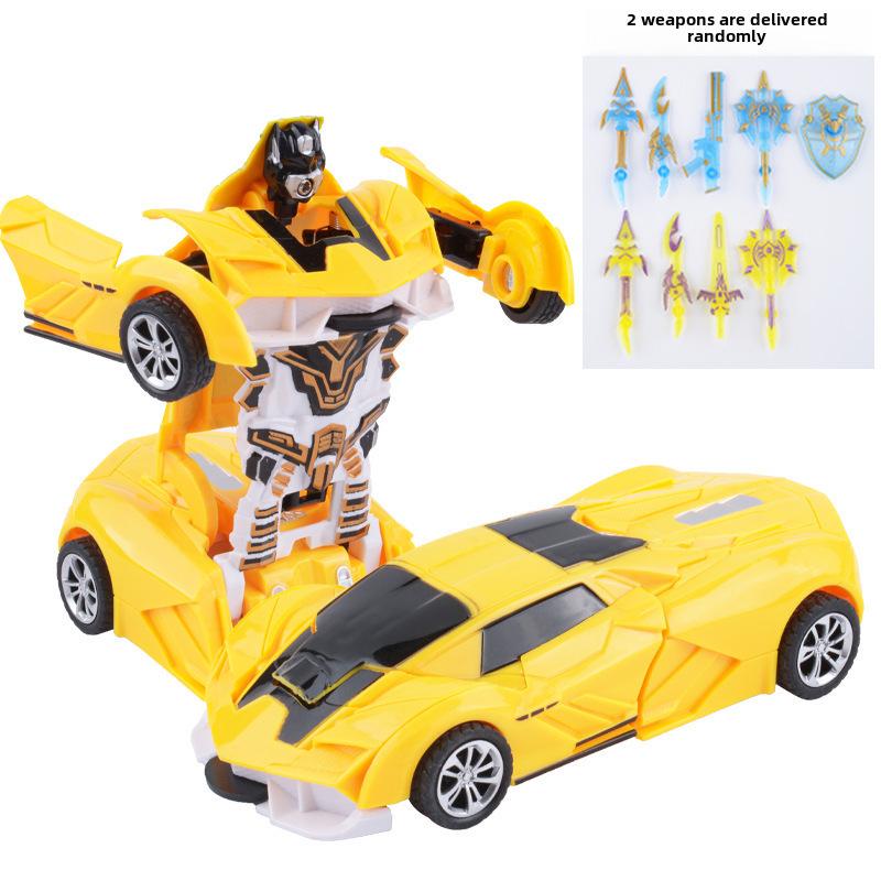 Kids' Transforming Inertia Car Toys - Sports Racing Collision Cars for Boys