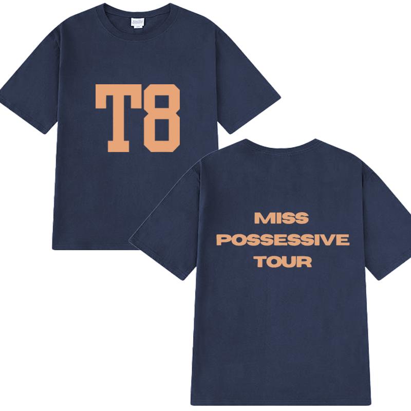 Hot Sale Tate Mcrae T8 Miss Possessive Tour 2025 T Shirts Unisex Women Fashion Y2k short sleeve Tshirt Unisex 100 Cotton clothing