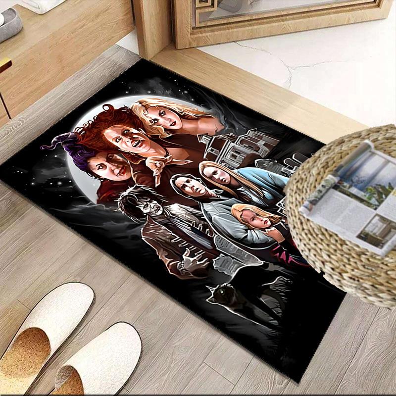 Halloween Horror Witch Carpet, Kitchen Rugs, Yoga Mat, Non-Slip Mats, Rug for Bathroom, Living Room Bedroom, Camping Rugs Christmas Gift