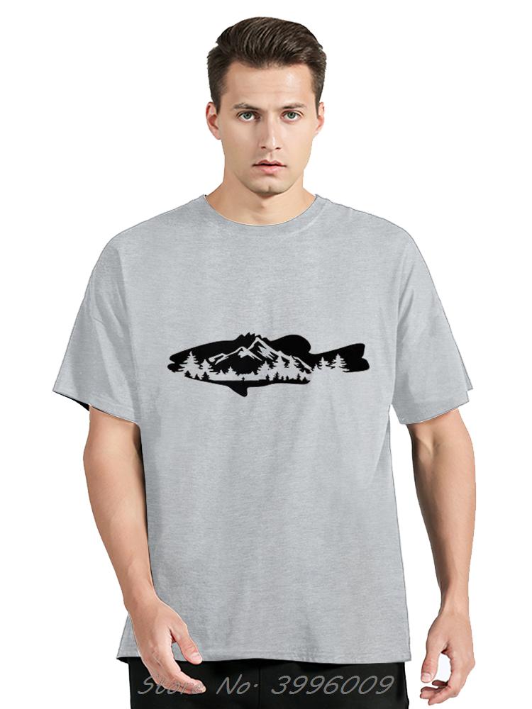 Summer Men T Shirt Street Style Retro Hiphop Fish Cartoon T-shirt Fashion Top Fisherman Vintage Oversize TShirt Streetwear