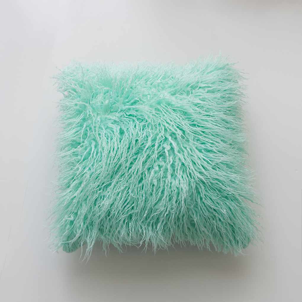 Fluffy Plush Square Waist Throw Pillow Case Sofa Cushion Cover Home Room Decors