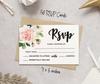 Inkdotpot 50 Blank RSVP Cards With White Envelopes Floral 4"x6" Response Cards-RSVP Reply Card For Wedding-Bridal Shower-Baby Shower-Rehearsal