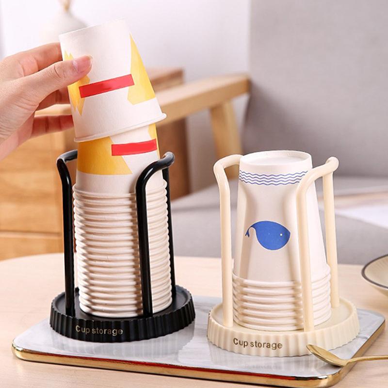 Kitchen Paper Cup Holder Disposables Cups Picker Multifunctional Desktop Cup Storage Rack Household Coffee Cup Holder For Home