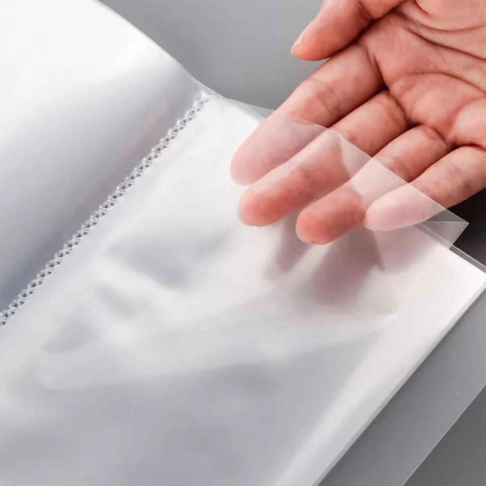Waterproof A6 Information Booklet With 40 Pockets Large Capacity Clear Photo Storage Album Transparent