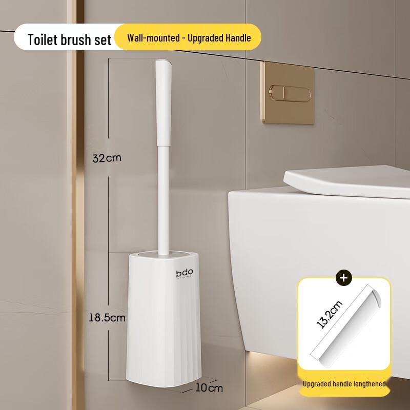 BDO Wave Wall-Mounted Toilet Brush Set