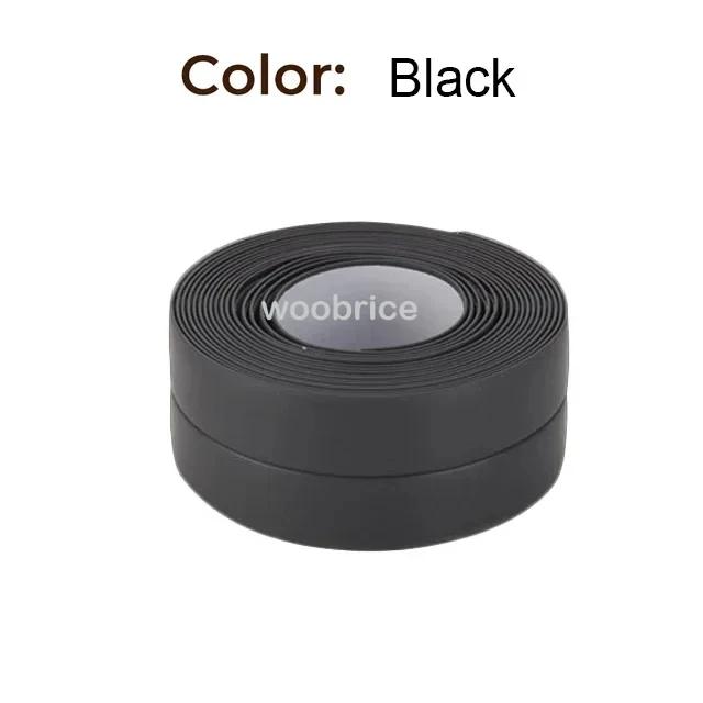 

Уплотнительная лента для душа, ванны, самоклеящаяся водонепроницаемая наклейка на стену из ПВХ для ванной комнаты, кухни, уплотнительная лента, защита от плесени для раковины 2.2cm&1m чёрный