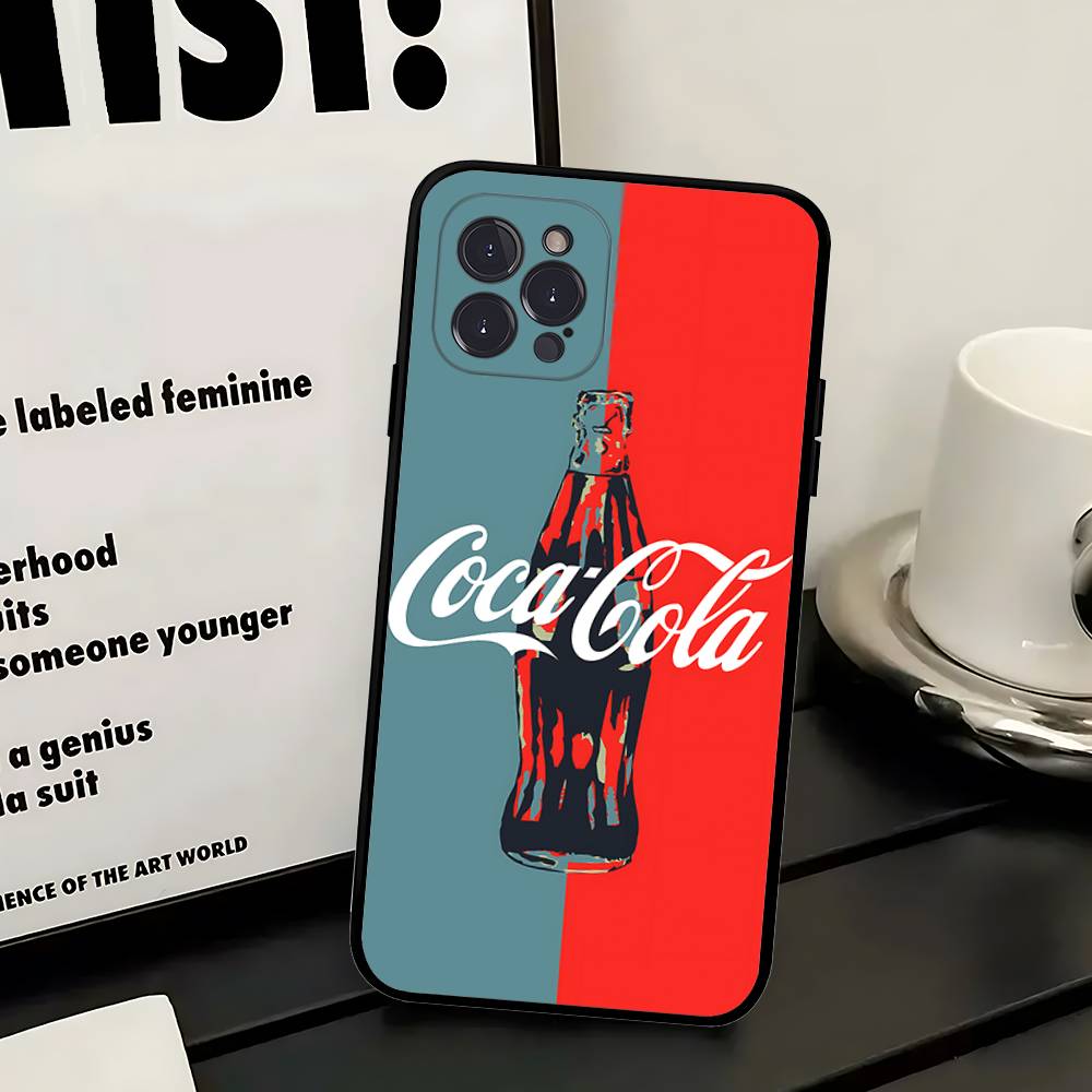 Hot C-Coca Drinks C-Cola Phone Case For IPhone 17 16 14 15 13 12 11 Pro Max Plus Silicone Soft Cover