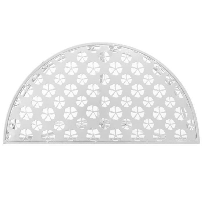 VidaXL Vintage Semi-circular Metal Side Table 72x36x74 Cm Silver