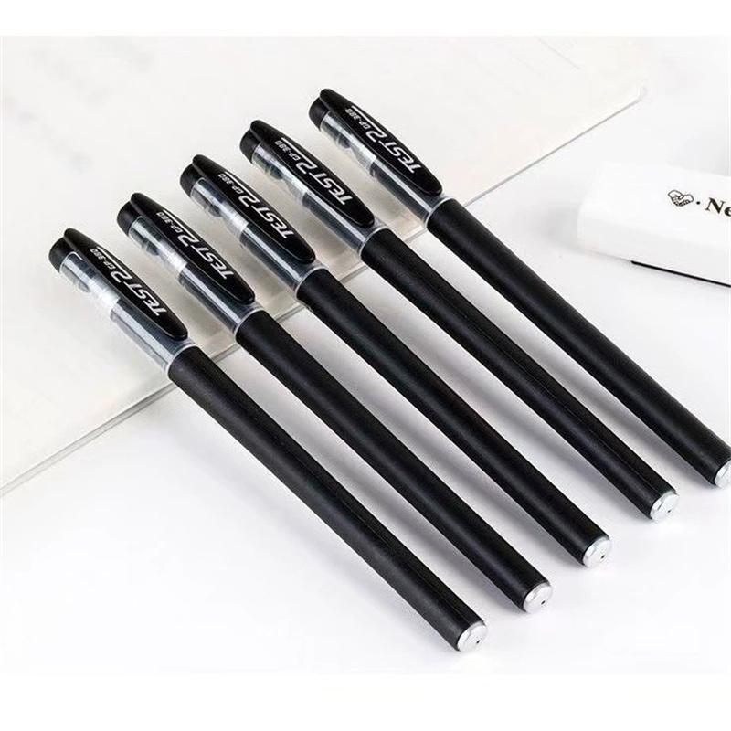 12/36pcs 0.5mm Matte Gel Pens+Refills Black Carbon Ink Ballpoint Pen Sign Pen Office & School   Supplies Stationery