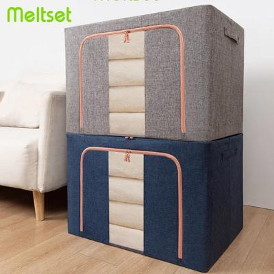 Foldable Clothes Storage Organizers Large Capacity Blanket Quilt Organizer Box Transparent Visible Cabinet Clothes Storage Box