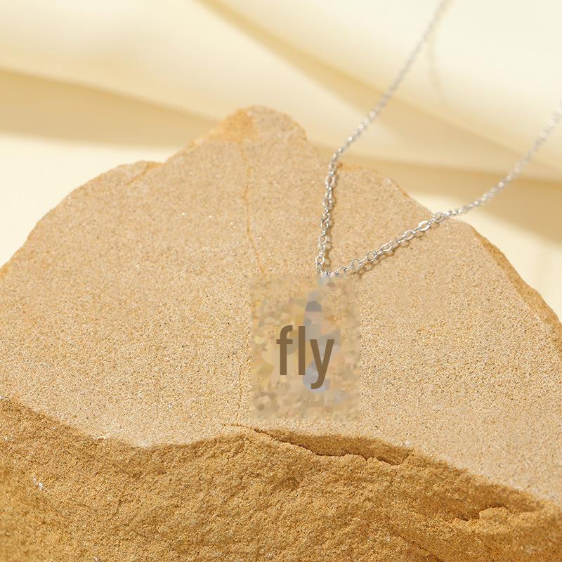 Banyan Tree S925 Silver English Letter Pendant Necklace - Simple, Elegant Style for Mother's Day