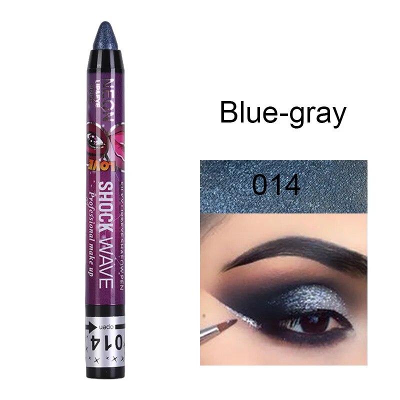 2 în 1 fard de pleoape Ruj Pen Impermeabil Nu se murdărește Fard de ochi Stick Machiaj pentru buze Pen Glitter Shimmer Pen pentru fard de ochi de lungă durată