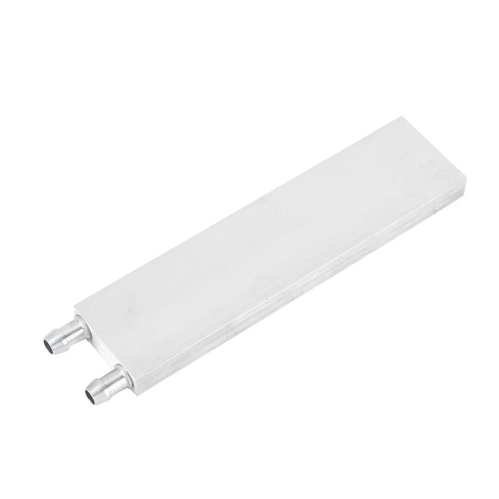 Silver Aluminum Alloy Heat Sink 40x80mm/40x120mm/40x160mm/40x200mm horizontal water outlet Water Cooled Block Liquid Cooler