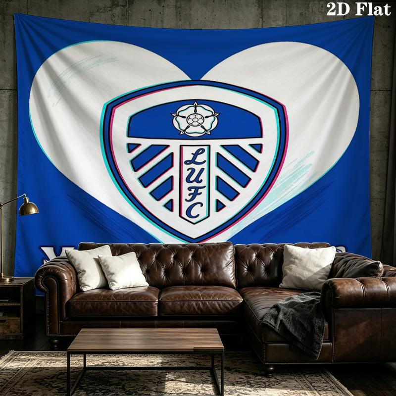 Custom Name Leeds United2 Printed Tapestry – Wall Hanging for Bedrooms, Dorms, and Home Decor