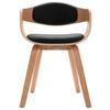 Dining Chairs 2 Pcs Bentwood and Faux Leather