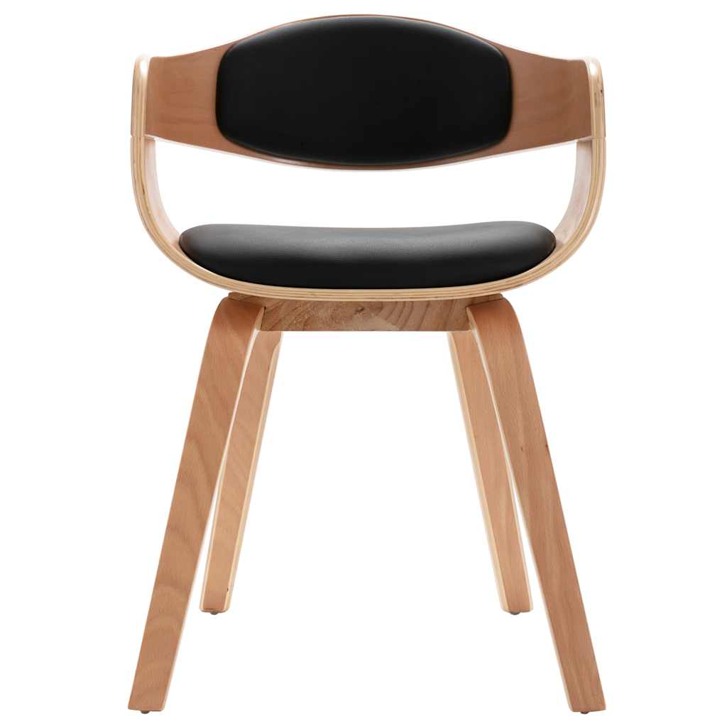 Dining Chairs 2 Pcs Bentwood and Faux Leather