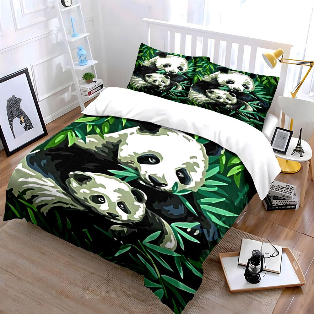 Pandas Surrounded by Bamboo. Bedding Sets Duvet Cover Sets Duvet Covers Pillowcases(1*Duvet Cover 2*Pillowcases Without Duvet Insert)