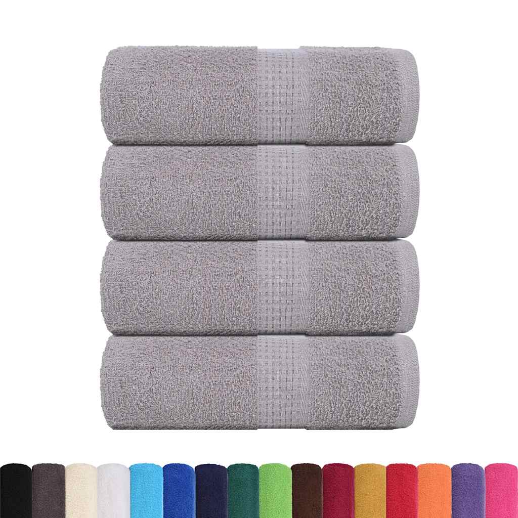 Vidaxl Ręczniki Gościnne 4 Szt. Szare 30X50 Cm 360 Gsm 100% Bawełna
