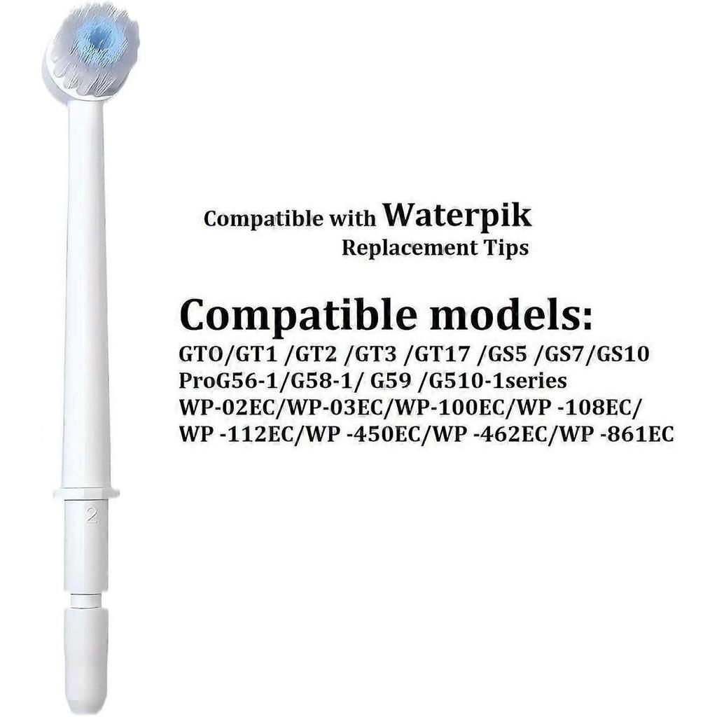 Waterpik TB100E Replacement Tips for WP450 WP100 Water Flosser, Dental Water Jet Toothbrush Tips, Deep Clean Teeth