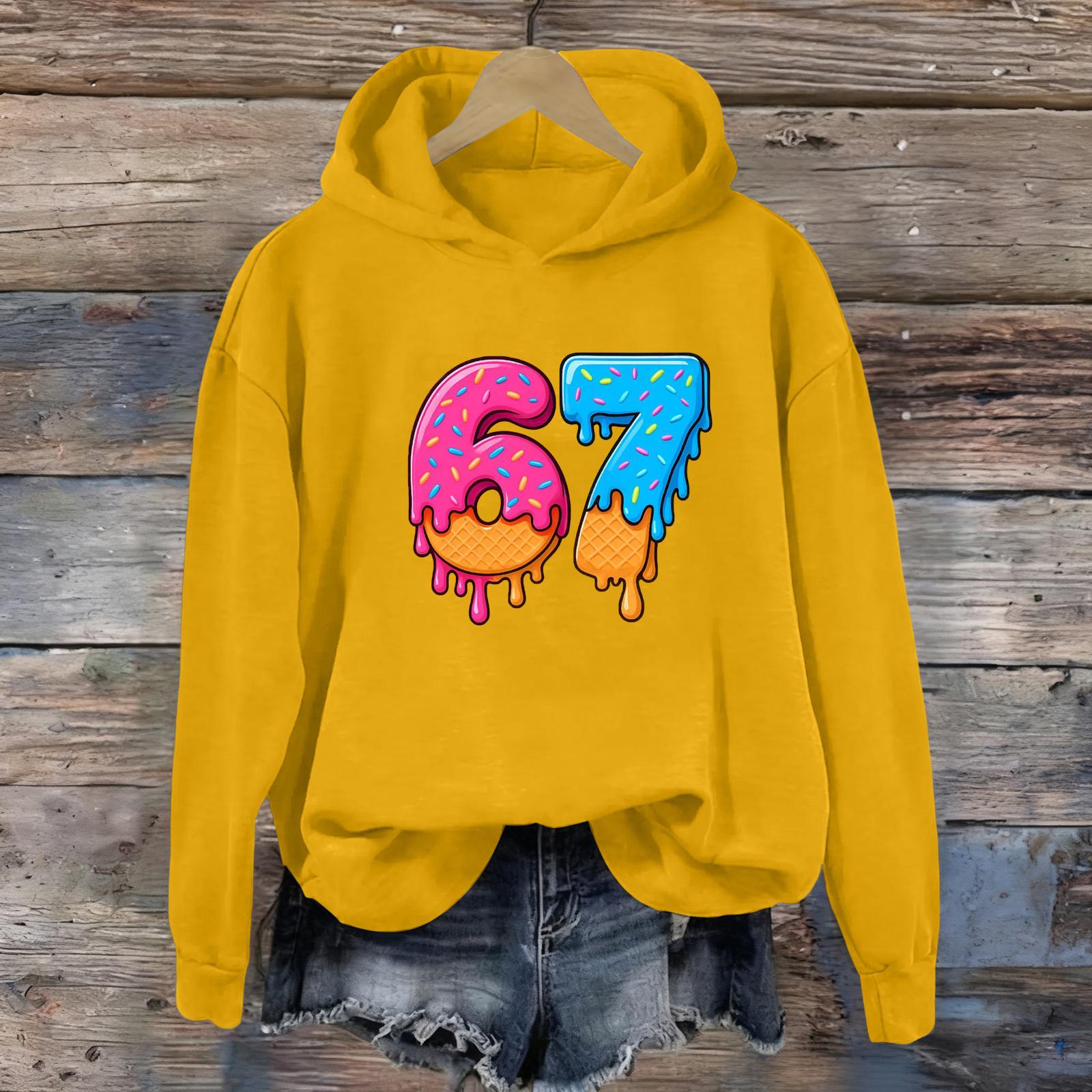 

Женская мода Повседневные универсальные толстовки на каждый день с длинным рукавом и капюшоном XL жёлтый