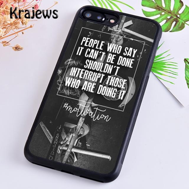 Krajews Motivational Gym Inspirational Quotes Phone Case For iPhone 17 Air 16 15 14 plus 11 12 13 pro max coque Fundas