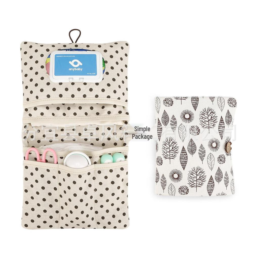 Portable Baby Diaper Storage Bag with Wet Wipe Holder