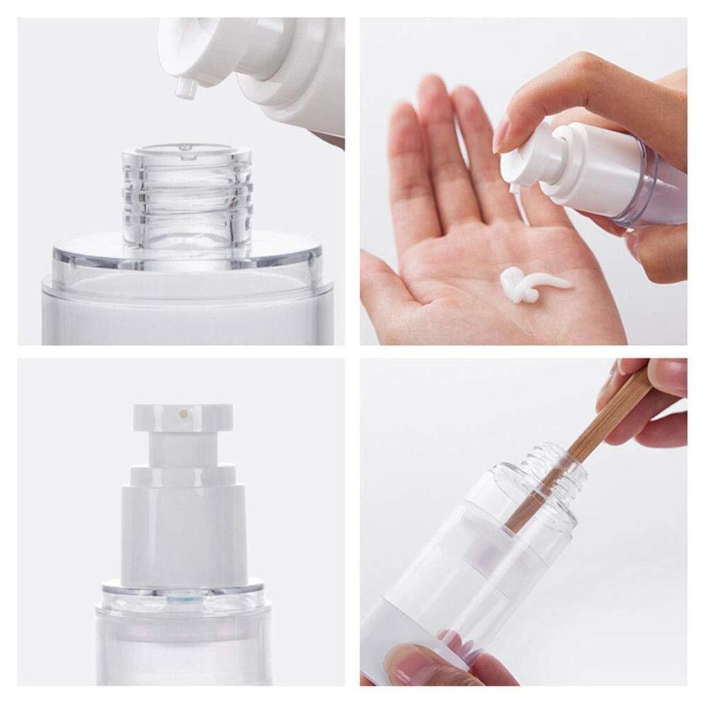1Pc 15/30/50ml Plastic Epmty Vacuum Travel Clear Lotion Cosmetic Spray Refillable Bottle