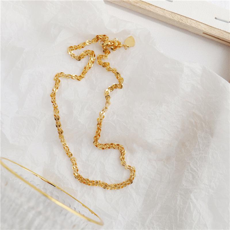18K Gold Plated French Design Retro Necklace for Women