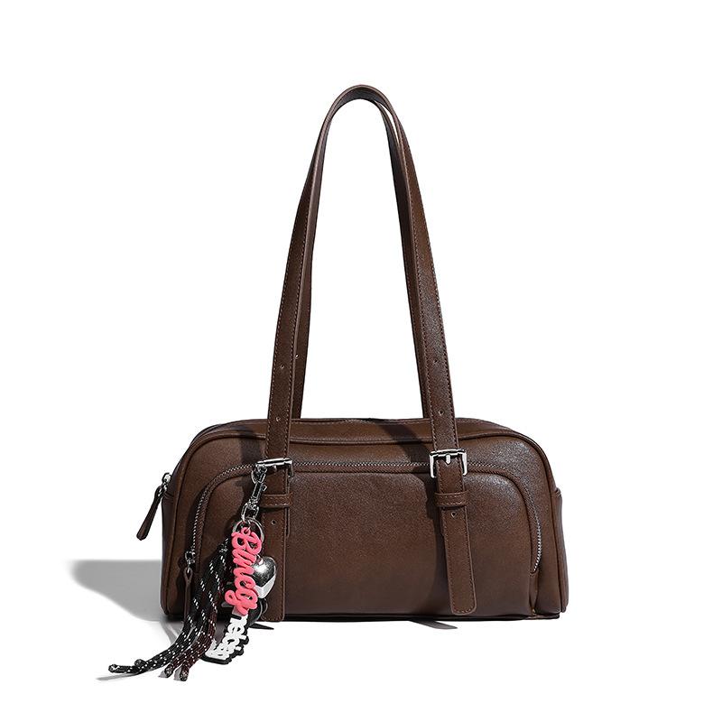 2024 Fall/Winter New Niche Design Handbag Fashionable Shoulder Underarm Bag High-End Commuting Boston Women's Bag