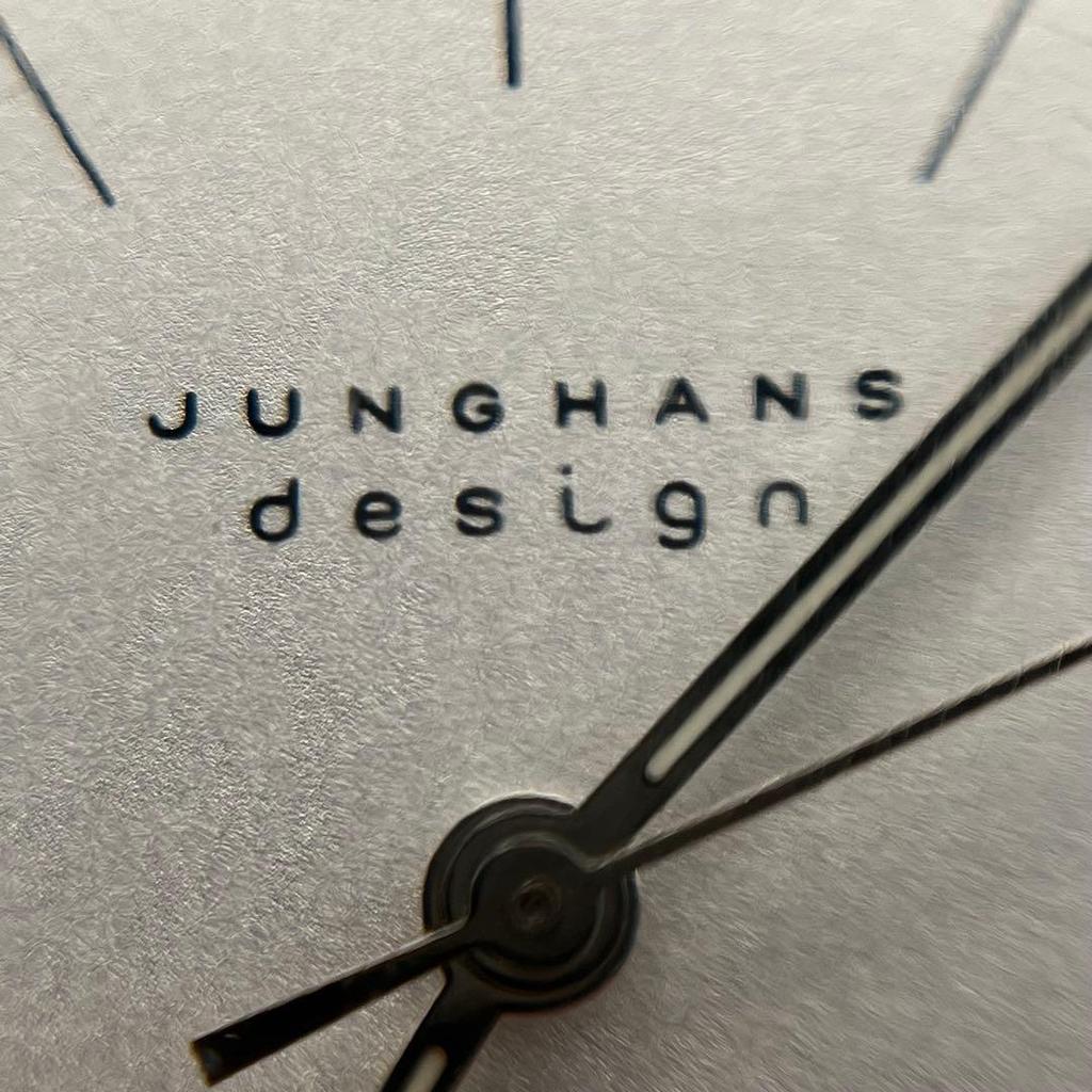 Used [Working item] JUNGHANS design hand-wound watch with replacement strap