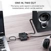 Auditory Switcher Box 3.5mm 2RCA 2 In 1 Out Bidirectional with Sound Control for Seamlessly Device Switching