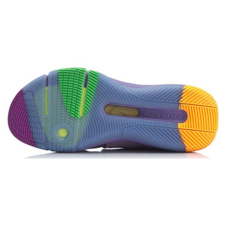 Li Ning 937 Fabric Cushioning Slip Resistant Abrasion Resistant High top Basketball Shoes Men's Purple ABPP035-5